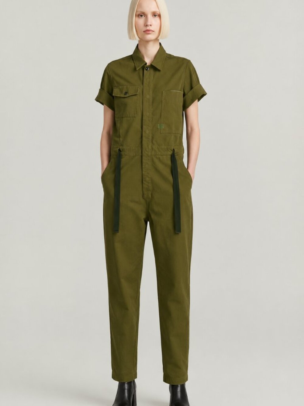G-Star RAW Army Jumpsuit Dark Olive Utility Boilersuit SMALL